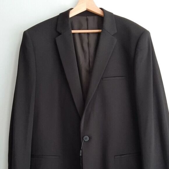 X SUIT Comfort Stretch Blazer Jacket Black Men's Sz 48 - Picture 3 of 15
